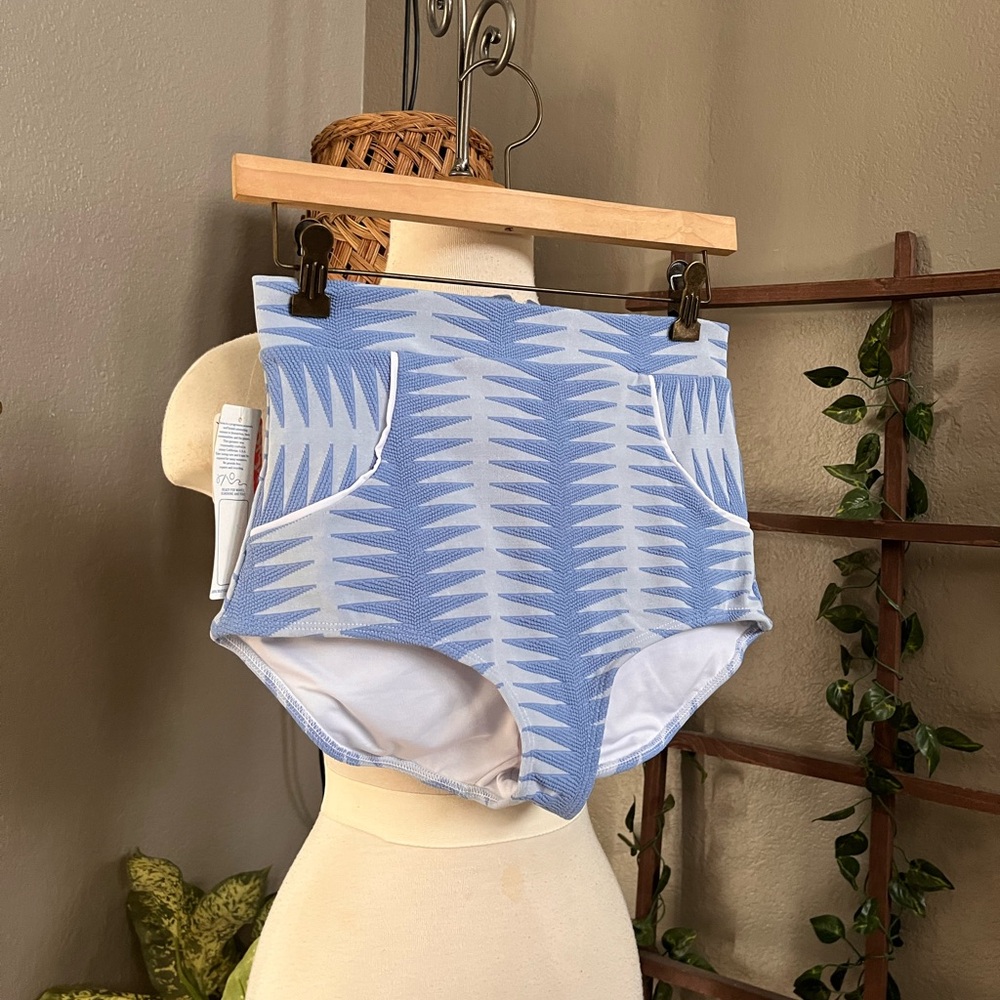 ▪️NWT Seea x Free People Georgia High Waist Surf Bikini bottom Vintage Inspired - Picture 10 of 15
